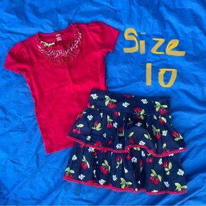 COPY - Gymboree girls skirt and top set